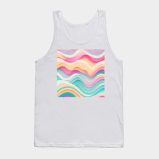 WAVES MULTICOLOR DESIGN, PASTEL COLOR, IPHONE CASE AND MORE Tank Top